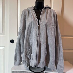 Gray Zip-Up Hoodie